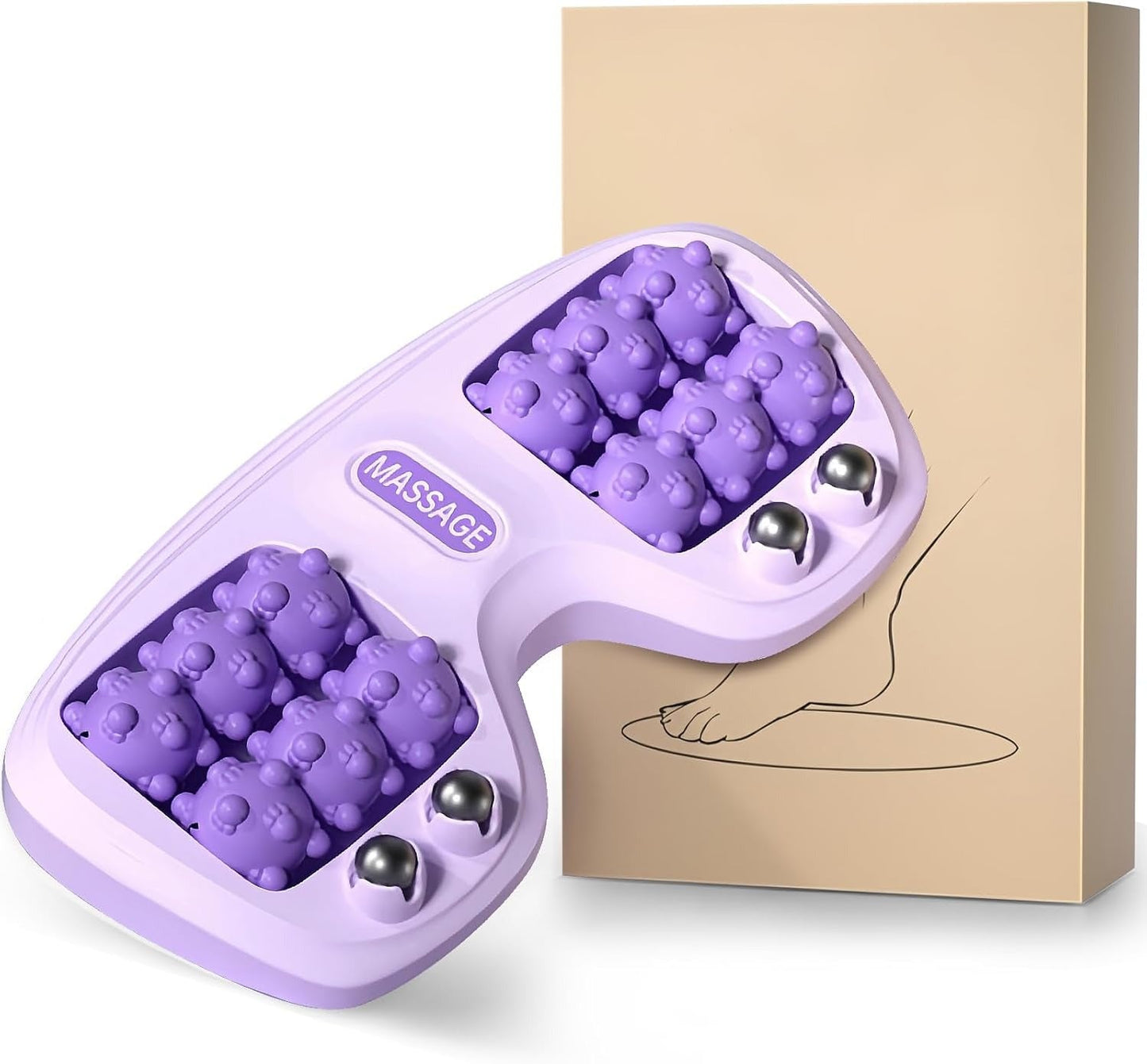 Dual‑Foot Acupressure Roller–Cat‑Paw Massage for Instant Relief