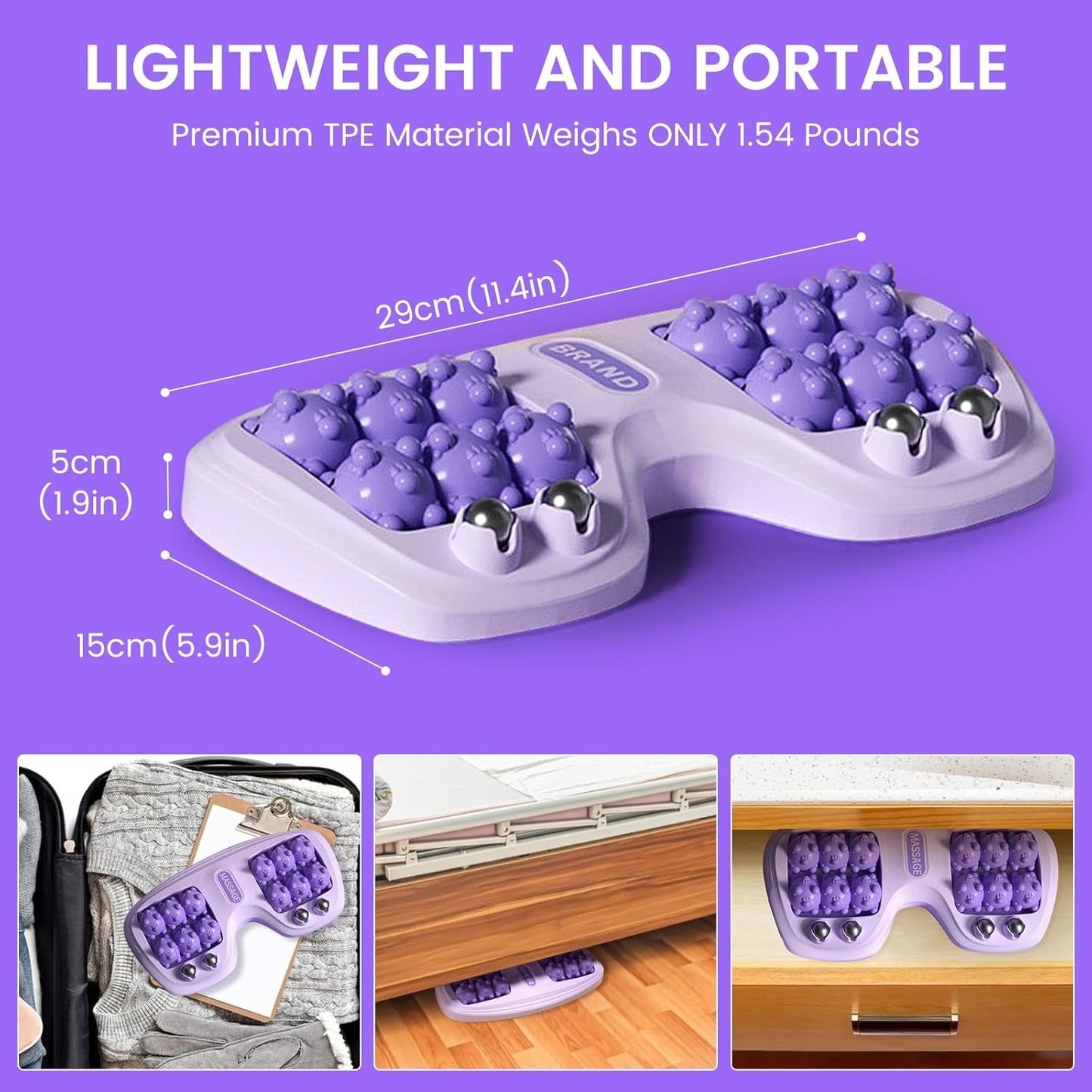 Dual‑Foot Acupressure Roller–Cat‑Paw Massage for Instant Relief