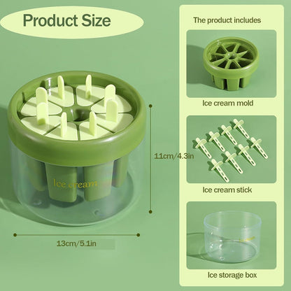 Reusable FrostyTreats 8-Cavity Ice Pop Maker