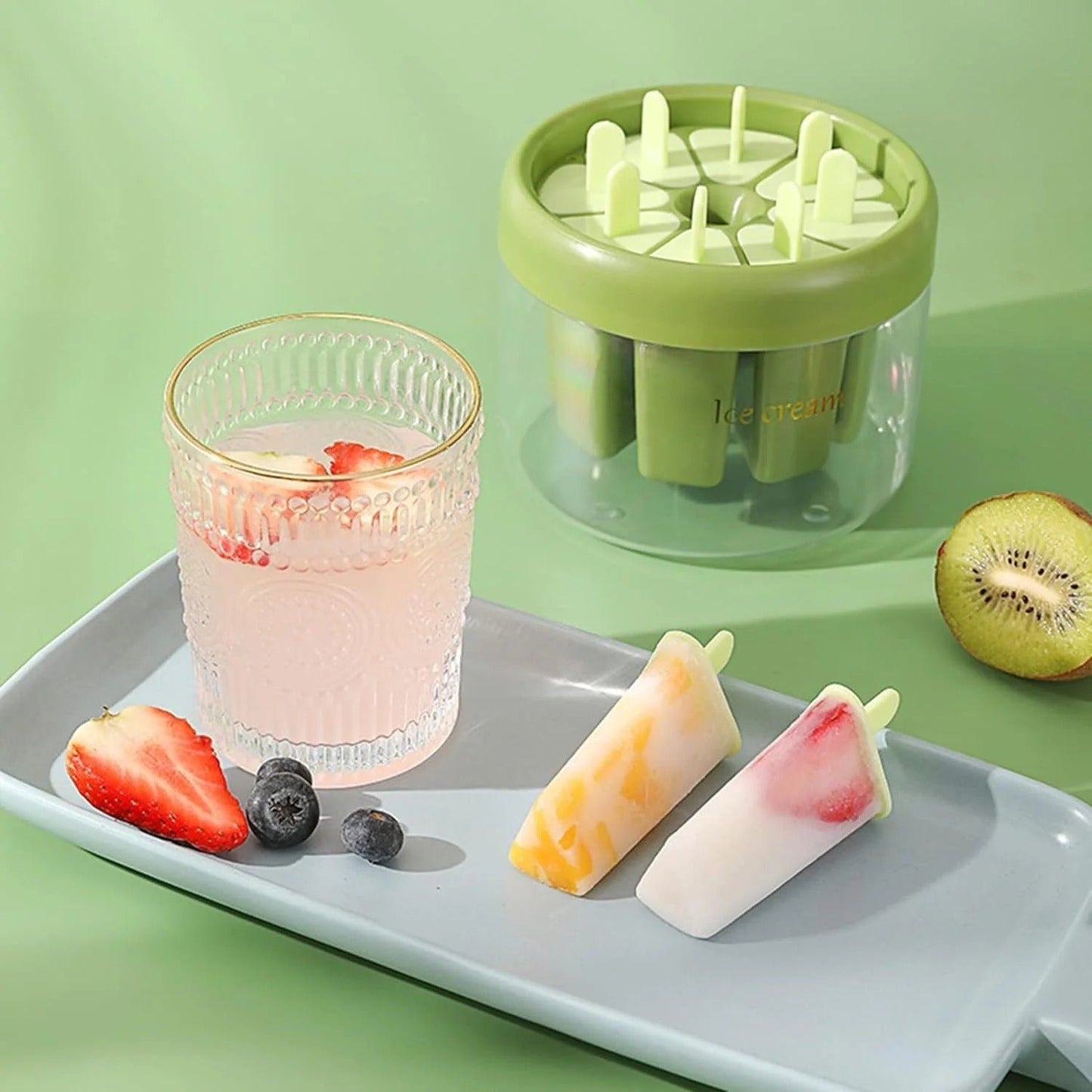Reusable FrostyTreats 8-Cavity Ice Pop Maker