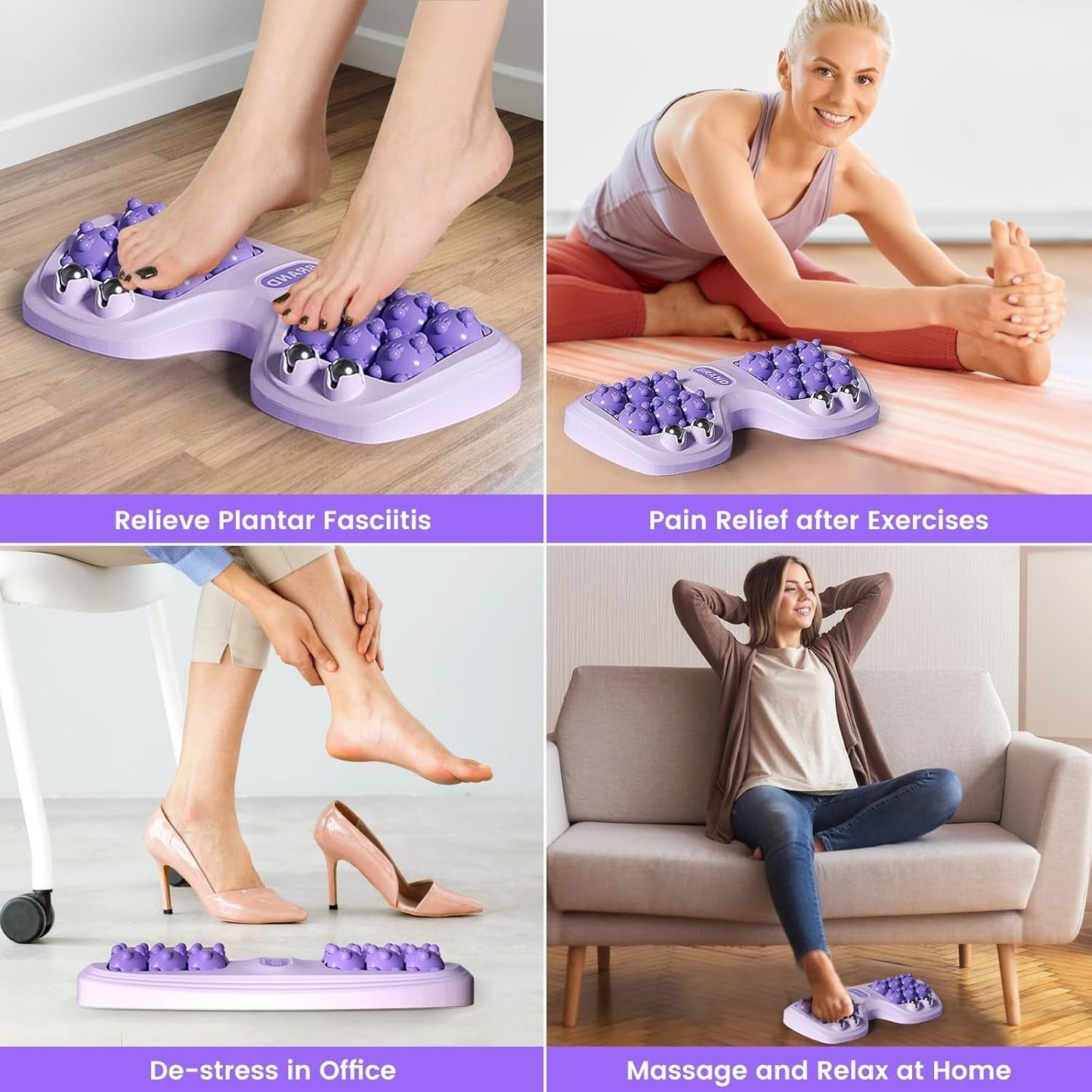 Dual‑Foot Acupressure Roller–Cat‑Paw Massage for Instant Relief