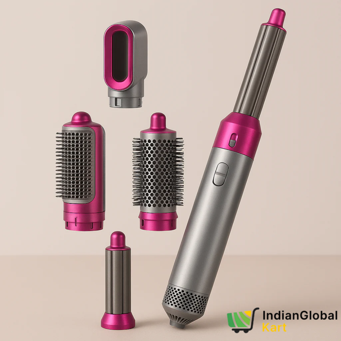 StyleMaster 5-in-1 Hair Dryer & Curler Set