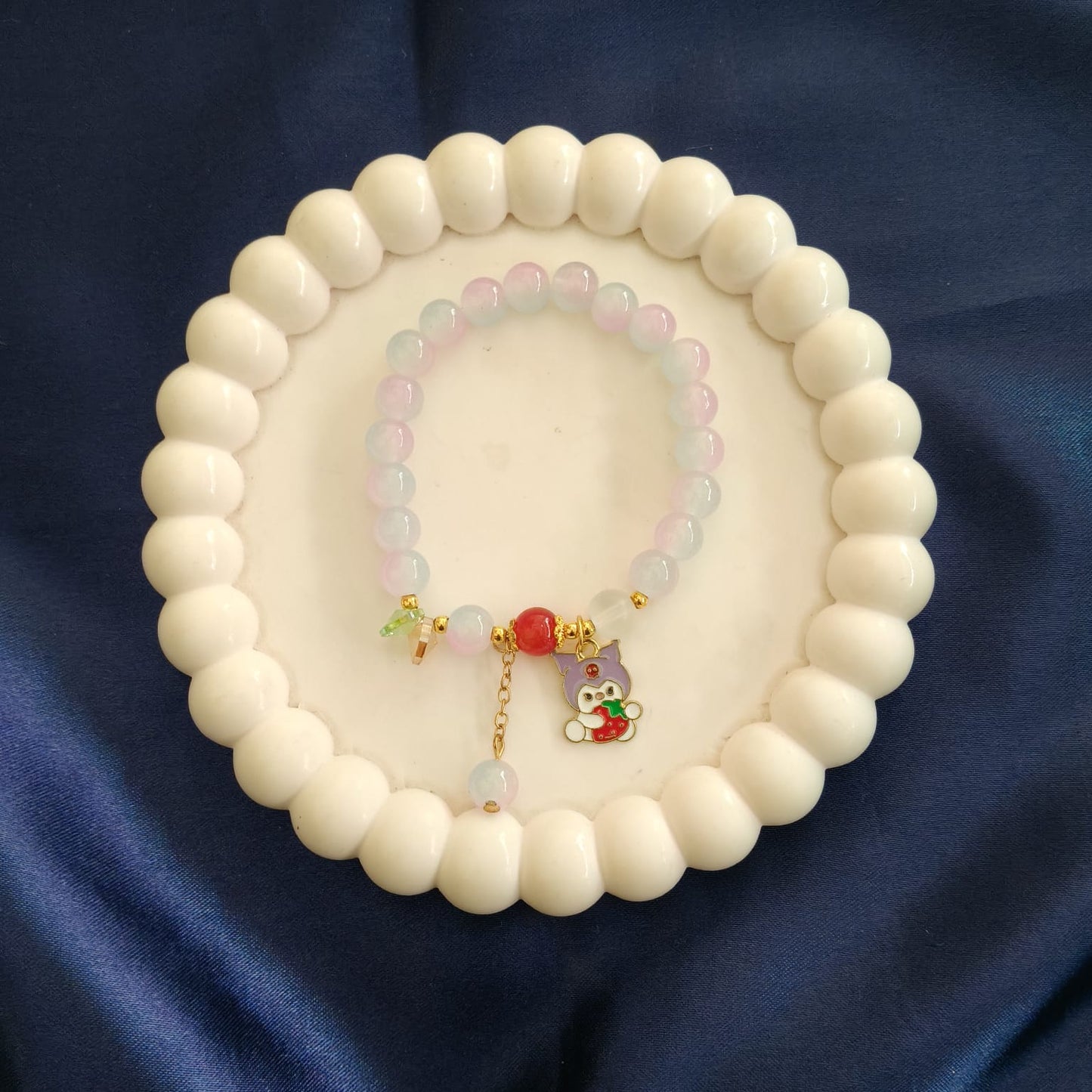Premium Light Blue & White  Stone Bracelet