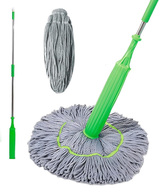 2 in 1  Self-twisting Dehydrated Floor Rotating Cleaning Mop