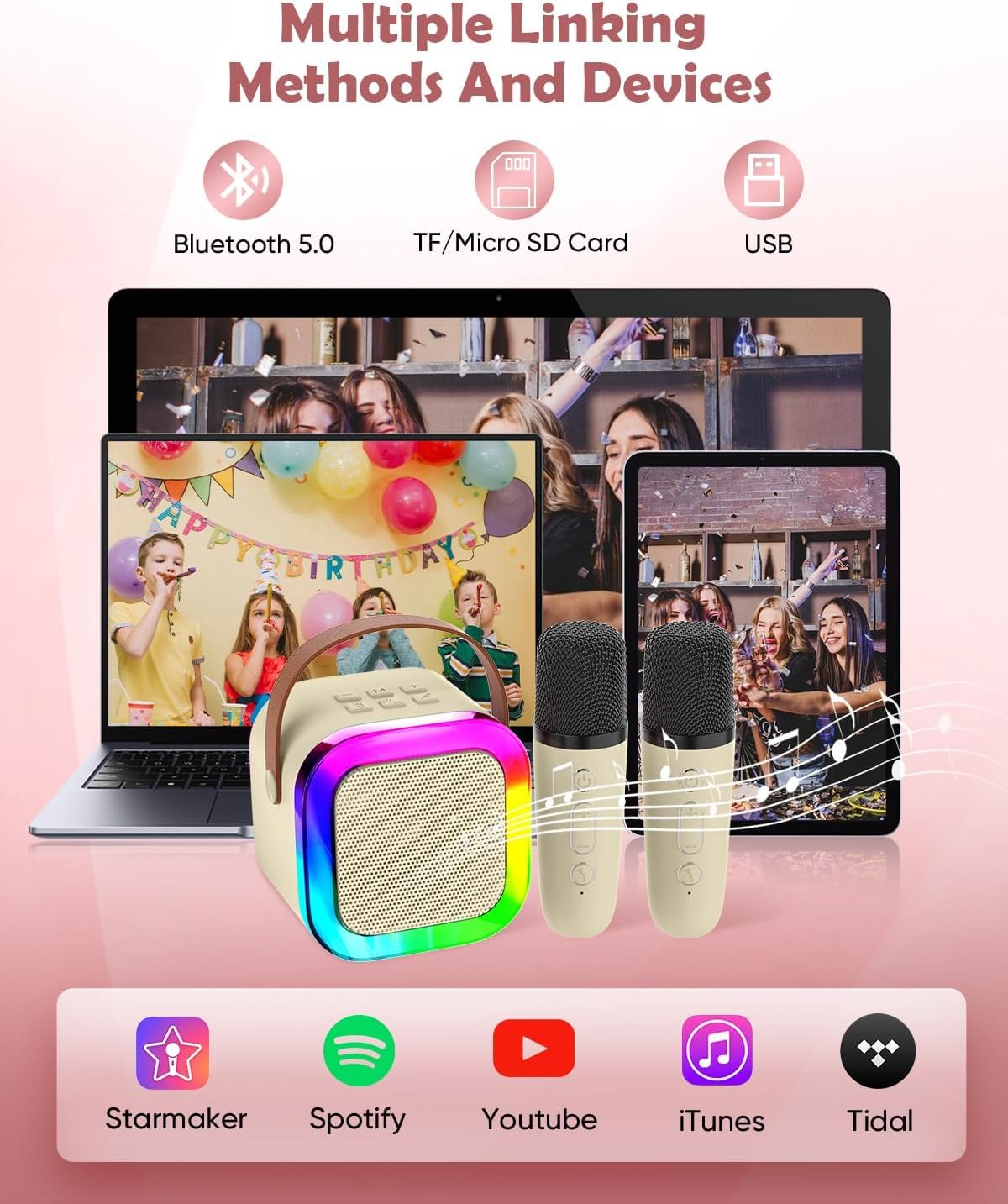 Portable Bluetooth Microphone & Speaker – Your Ultimate Karaoke Companion!