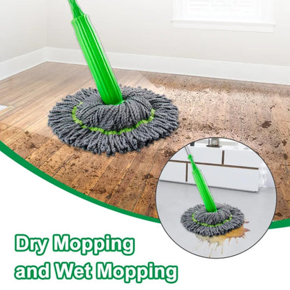 2 in 1  Self-twisting Dehydrated Floor Rotating Cleaning Mop