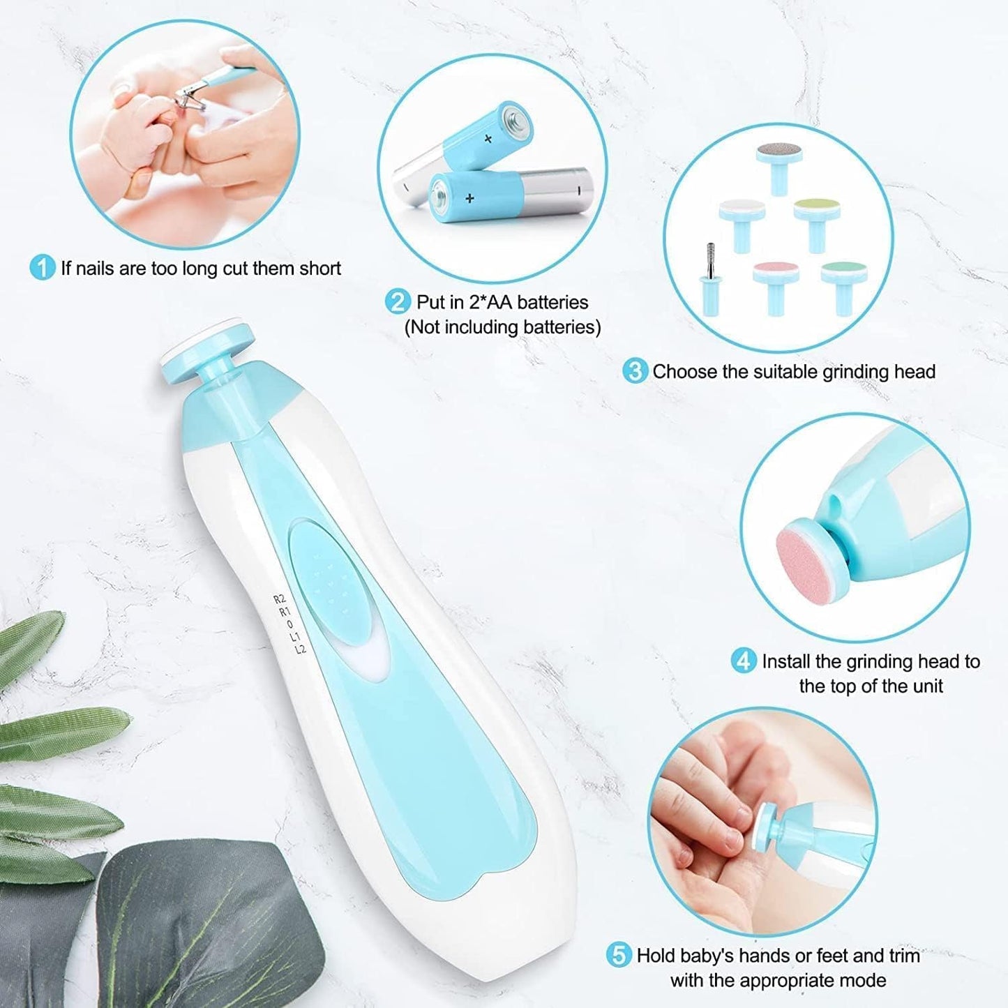 Gentle Baby Nail Trimmer – Safe, Silent & Painless Nail Cutter for Newborns & Toddlers with LED Light